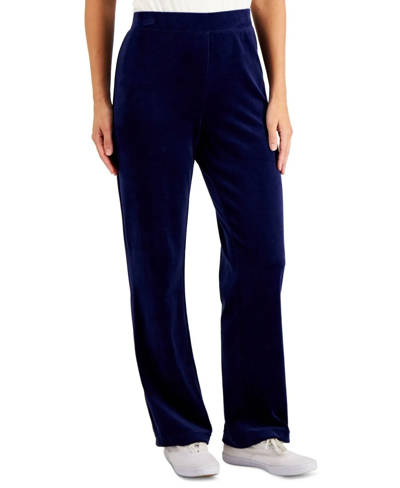 Karen Scott Petite Pull On Velour Pants
