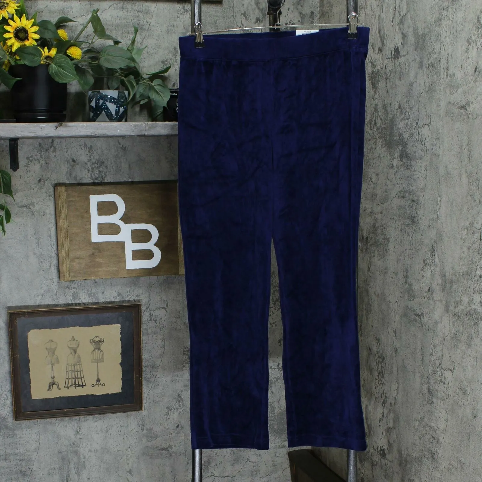 Karen Scott Petite Pull On Velour Pants