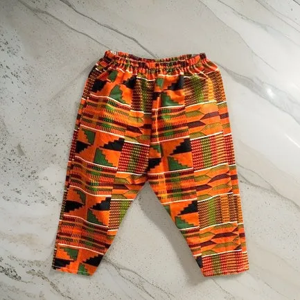 Kids African Kente Print Trousers (3T)