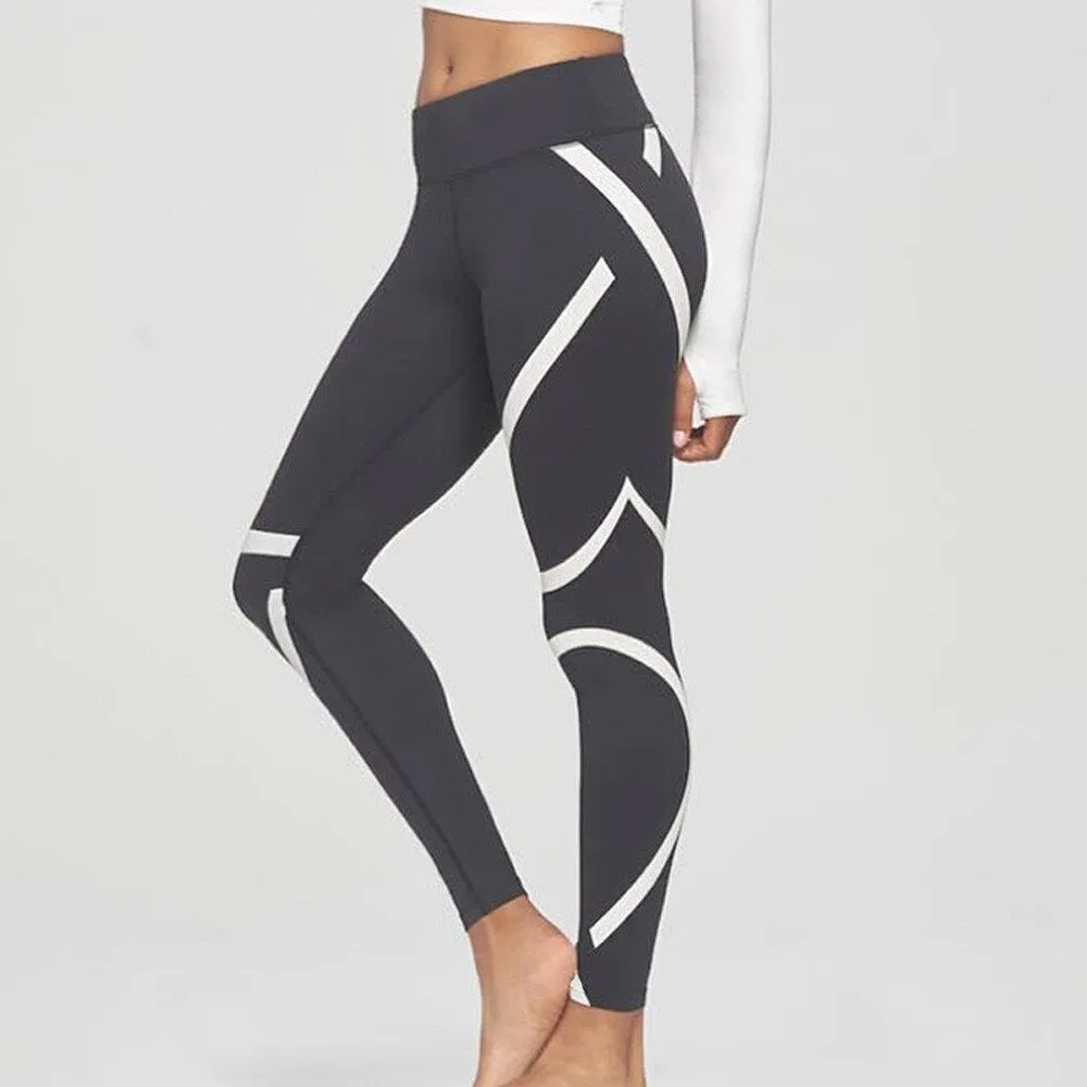 Leggings Sport Women Fitness Splice Skinny Workout Gym Leggings Fitness Sports Cropped Pants Stripped Athletic Gym Leggings #20