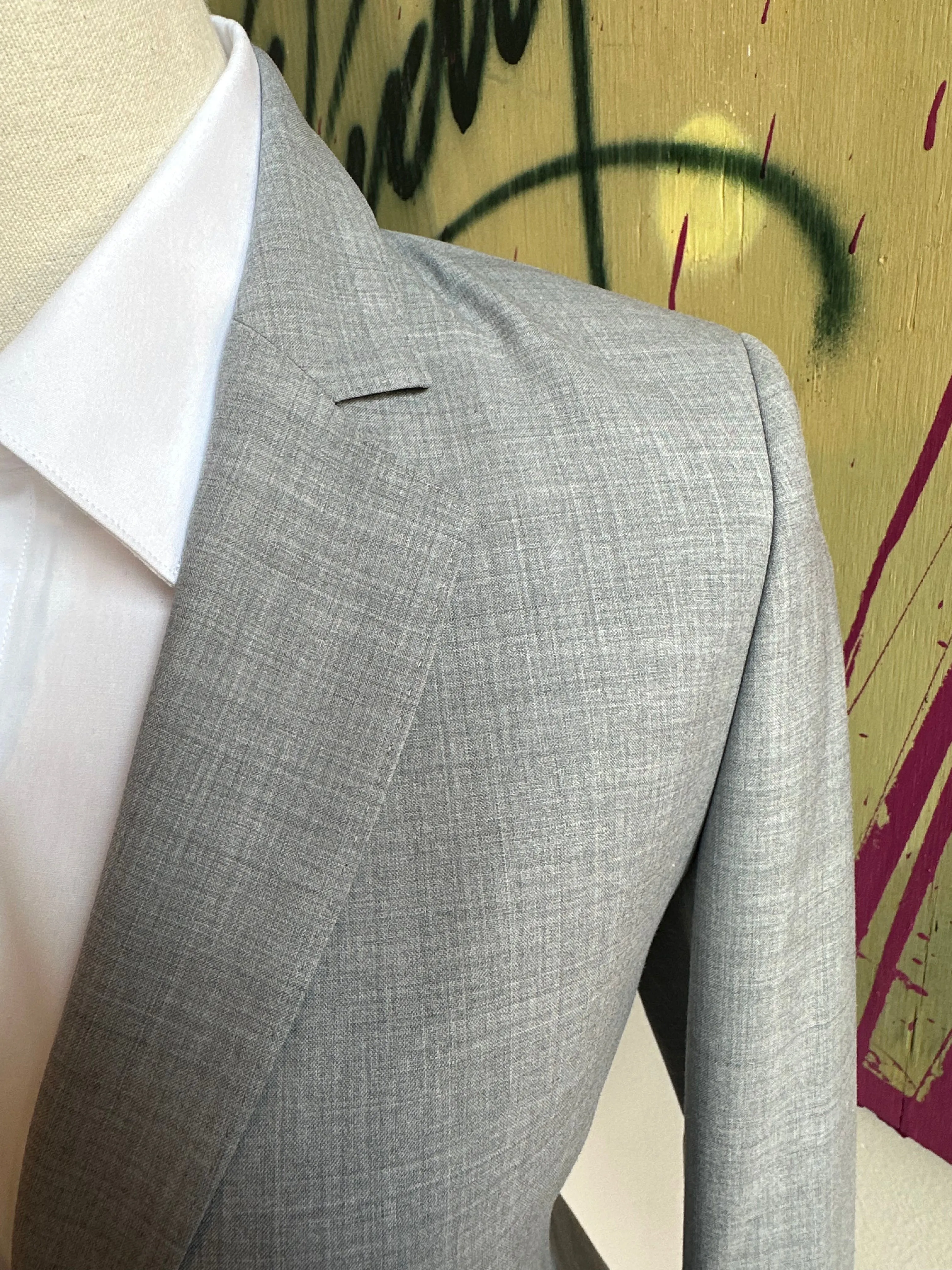 Light Gray Stretch Feminine Cut Premium Suit