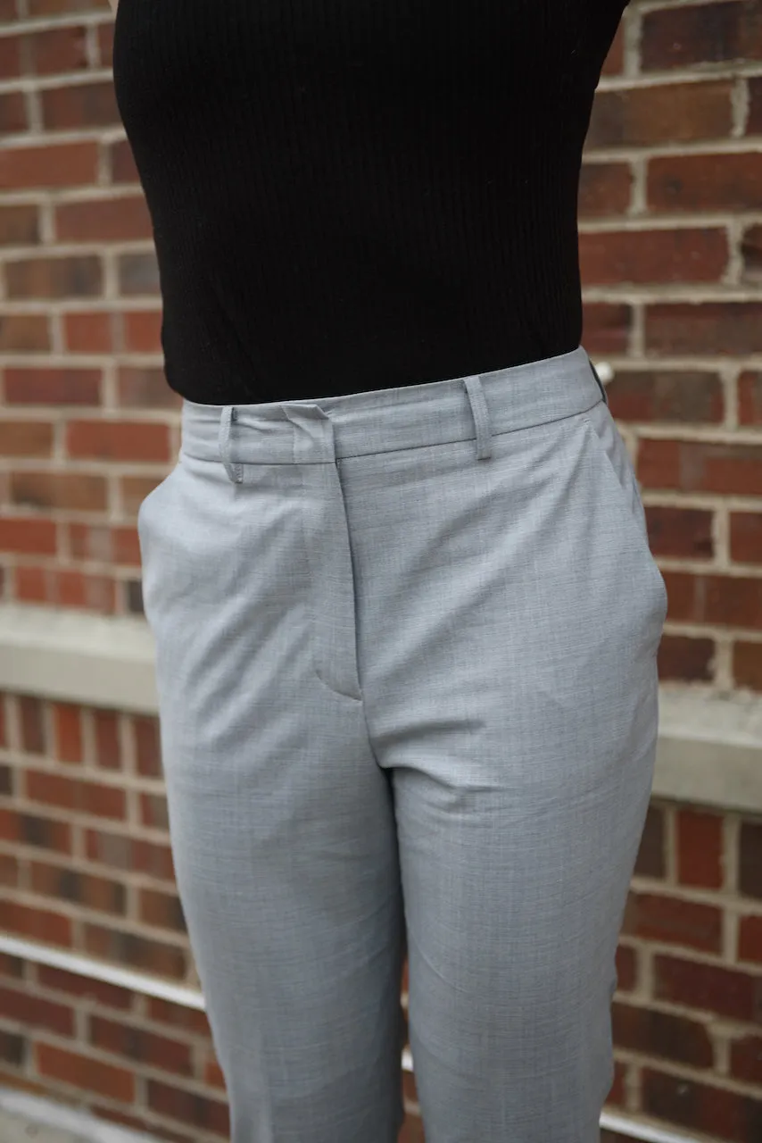 Light Gray Stretch Feminine Cut Premium Suit