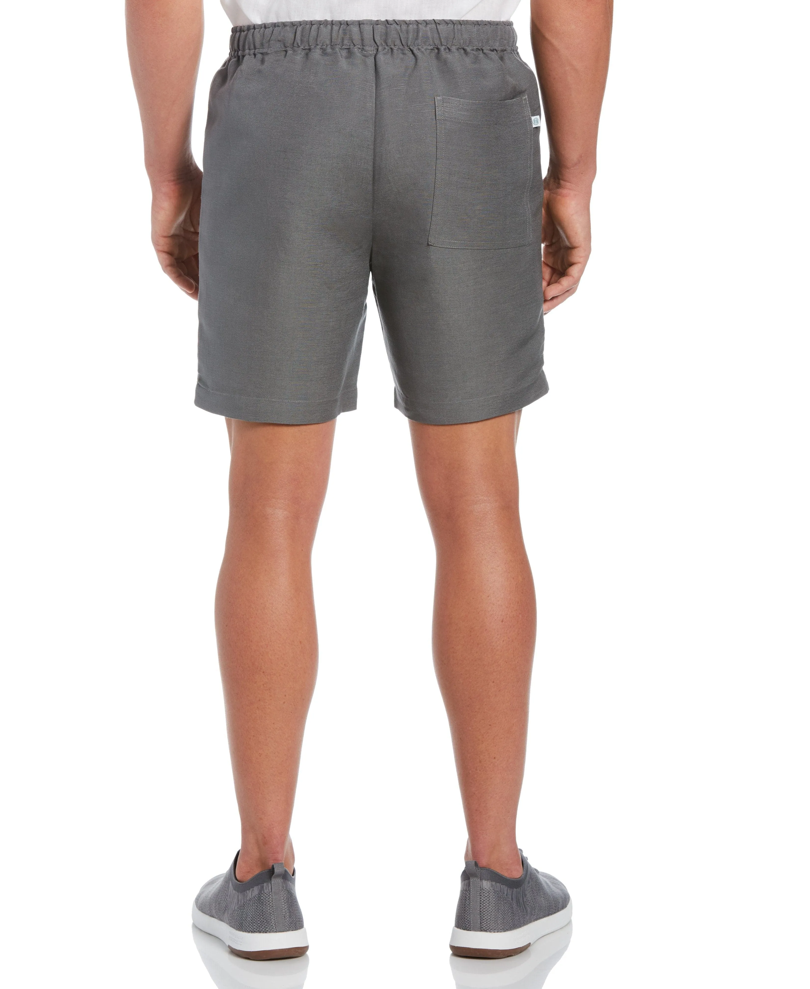 Linen-Blend Pull On Drawstring Shorts