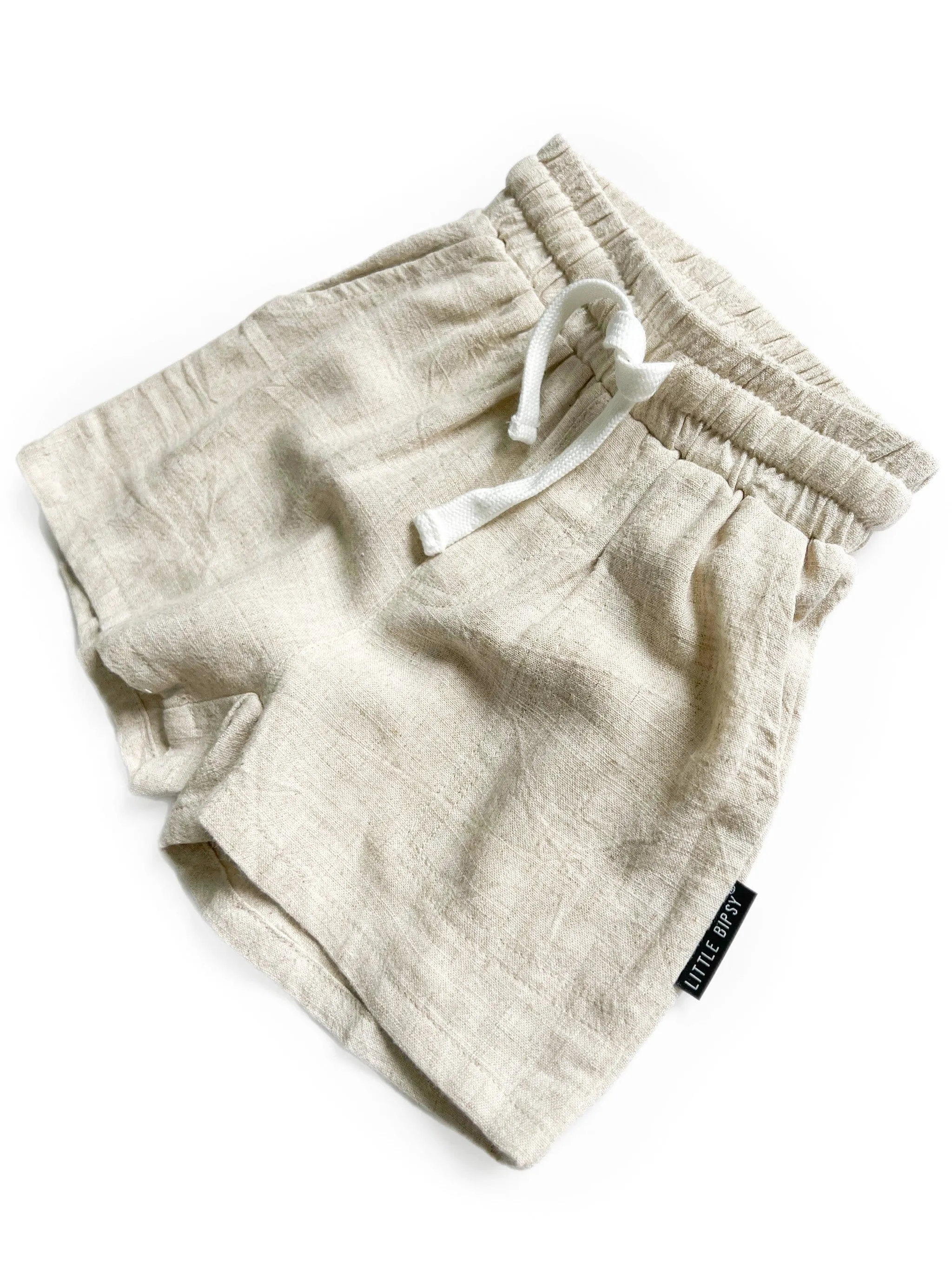 Little Bipsy Linen Shorts - Sand