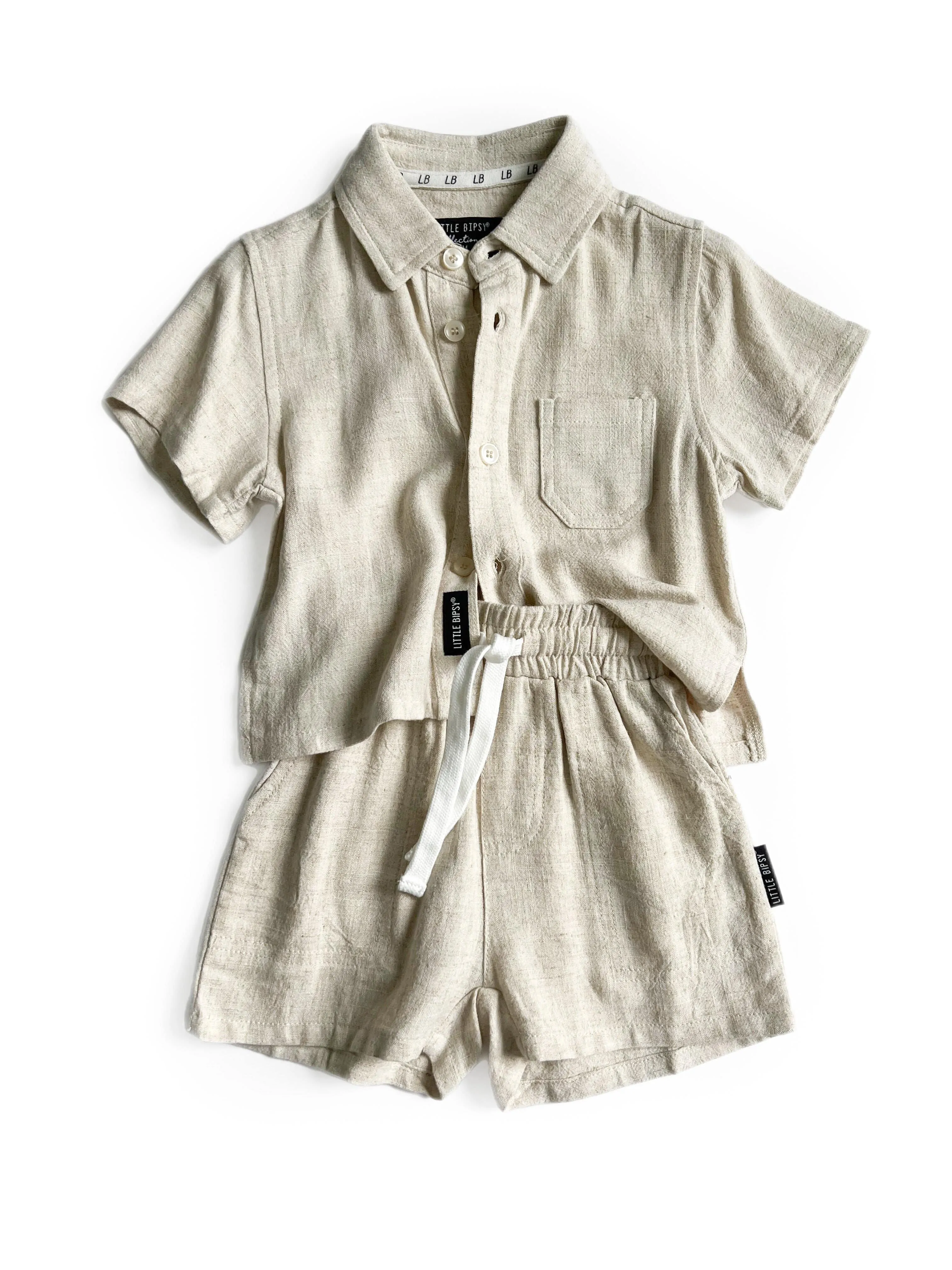 Little Bipsy Linen Shorts - Sand
