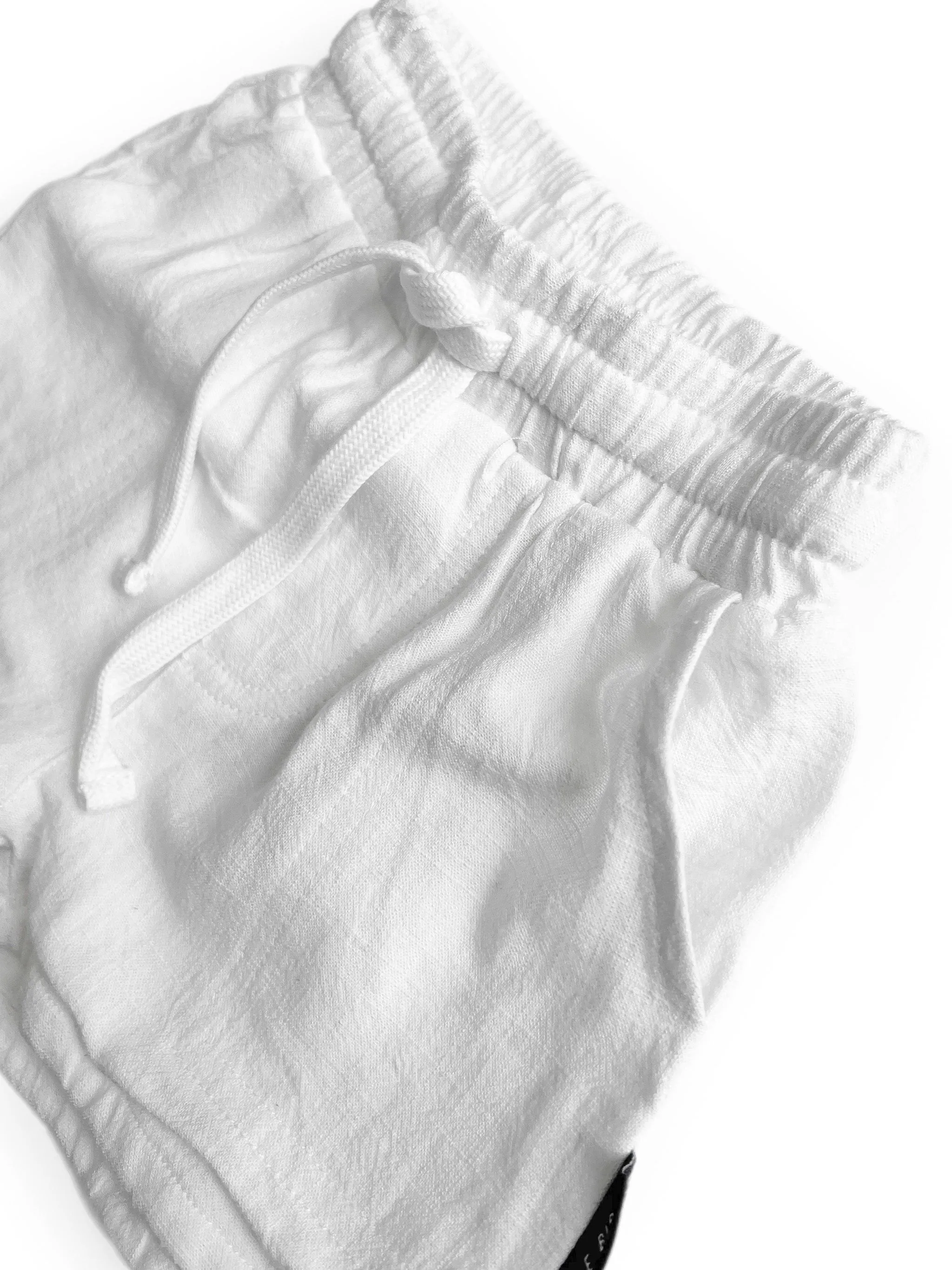 Little Bipsy Linen Shorts - White