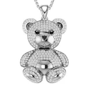 Luxury Bear Pendant Necklace for Women Party Anniversary Jewelry