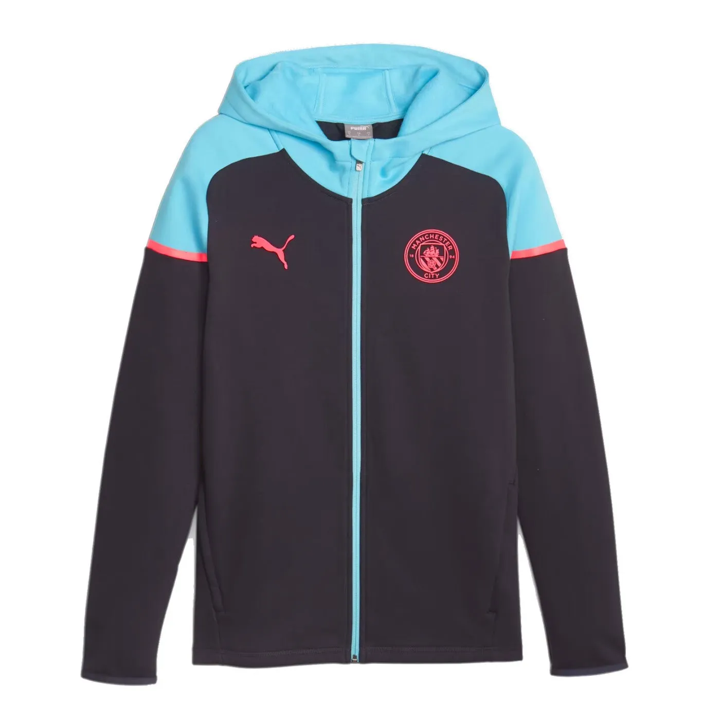 Manchester City black Casual hooded presentation tracksuit 2023/24 - Puma