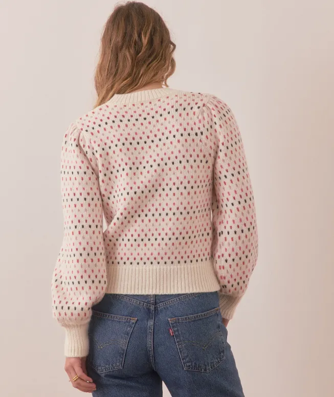 Marine Layer Alma Puff Sleeve Sweater in Warm Multi