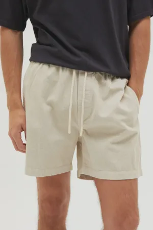 Mens Elijah Cord Short Limestone