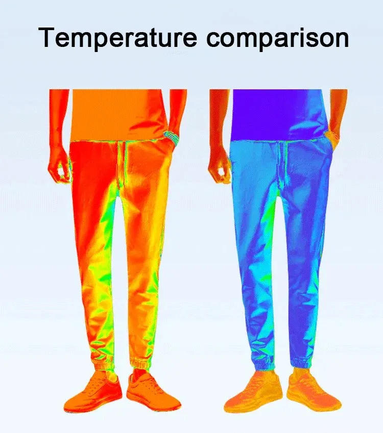 Men's Ice Silk Trousers Solid Color Mid-Waist Loose Breathable Straight-Leg Casual Pants Thin Quick-Drying Sports Pants