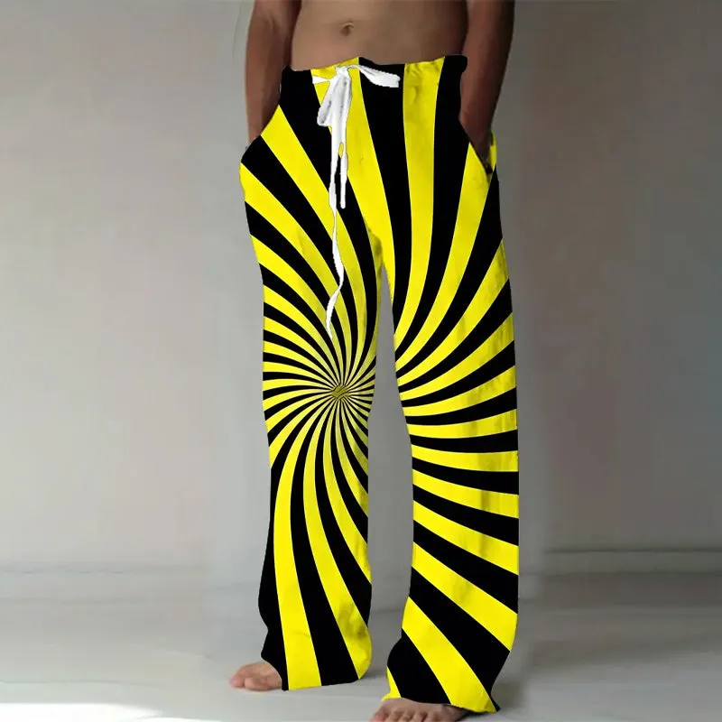 Men's Lightweight Casual Drawstring Waist Long Trousers 2411005421