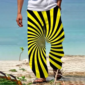 Men's Lightweight Casual Drawstring Waist Long Trousers 2411005421