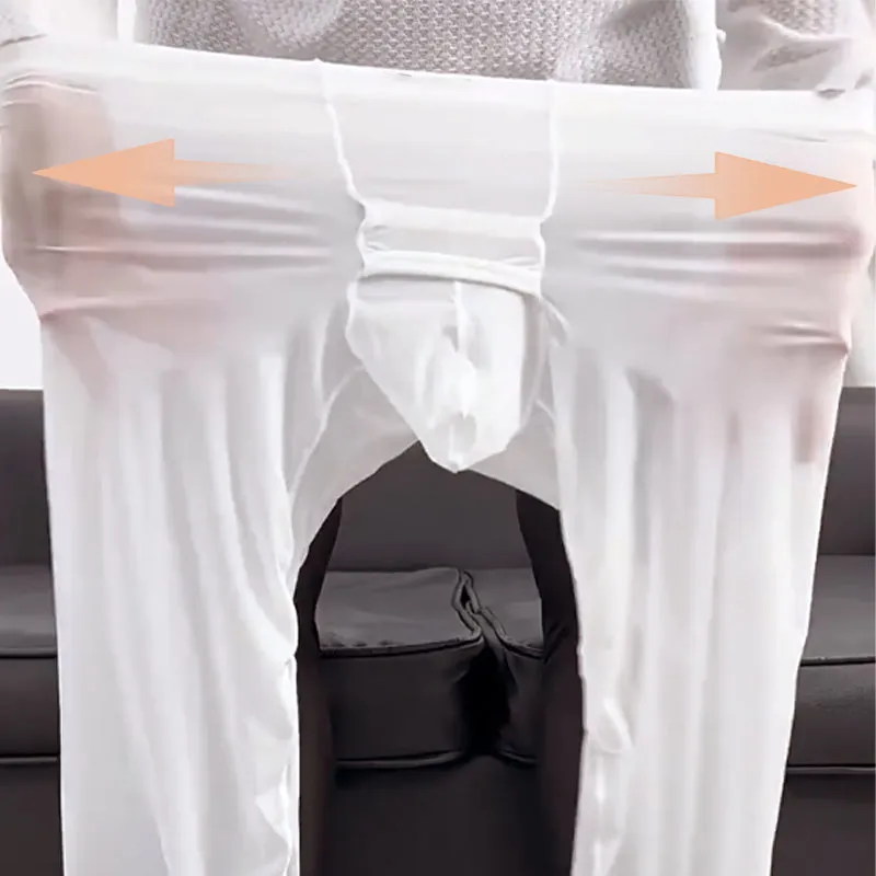 Men's Sexy Ultra-thin Sports Bottom Stockings Pants