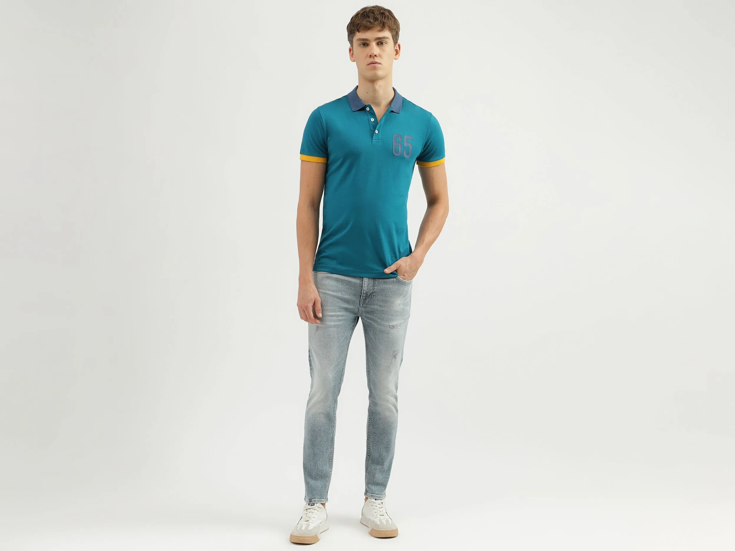 Men's Solid Low Crotch Jeans