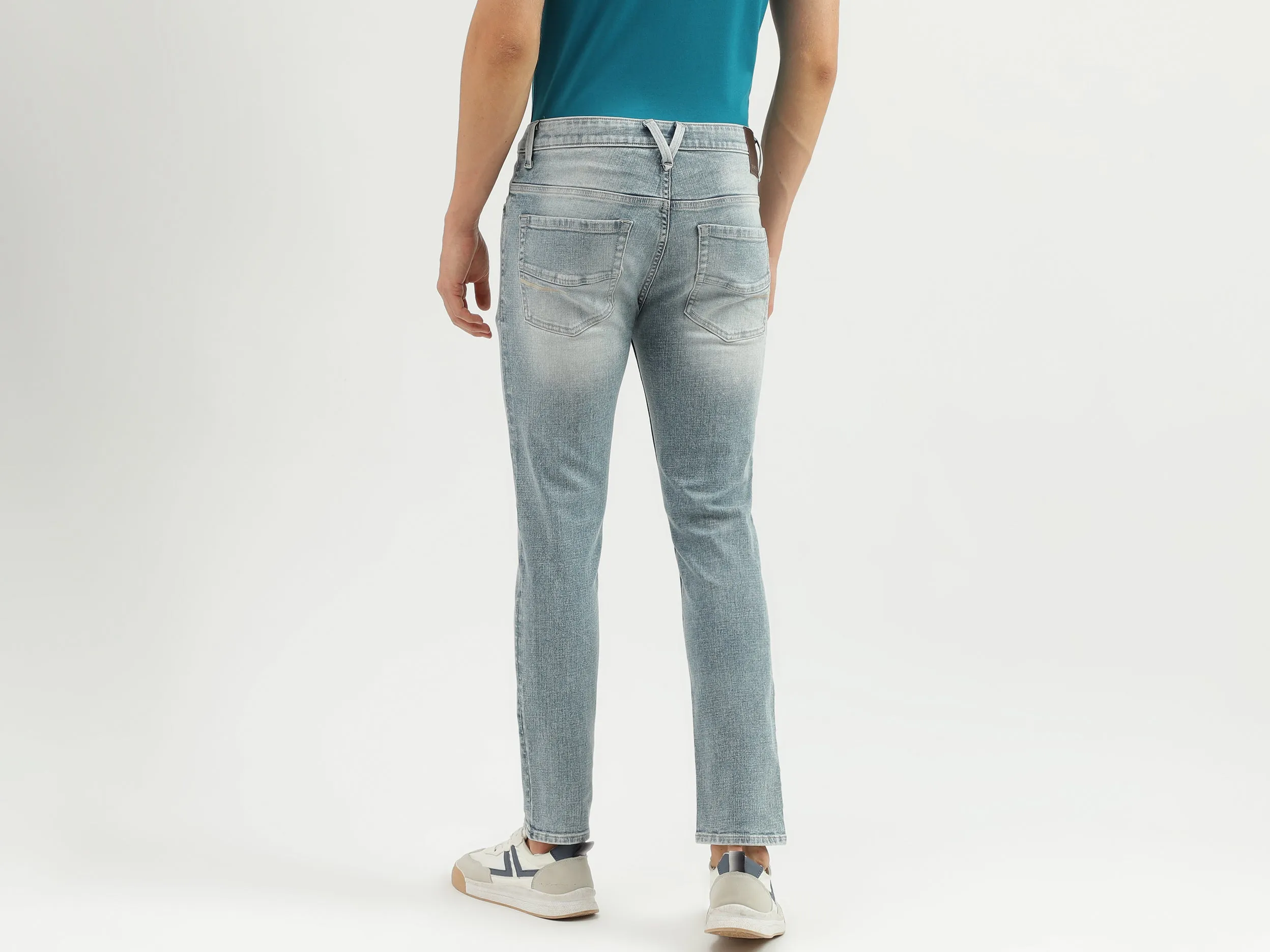 Men's Solid Low Crotch Jeans