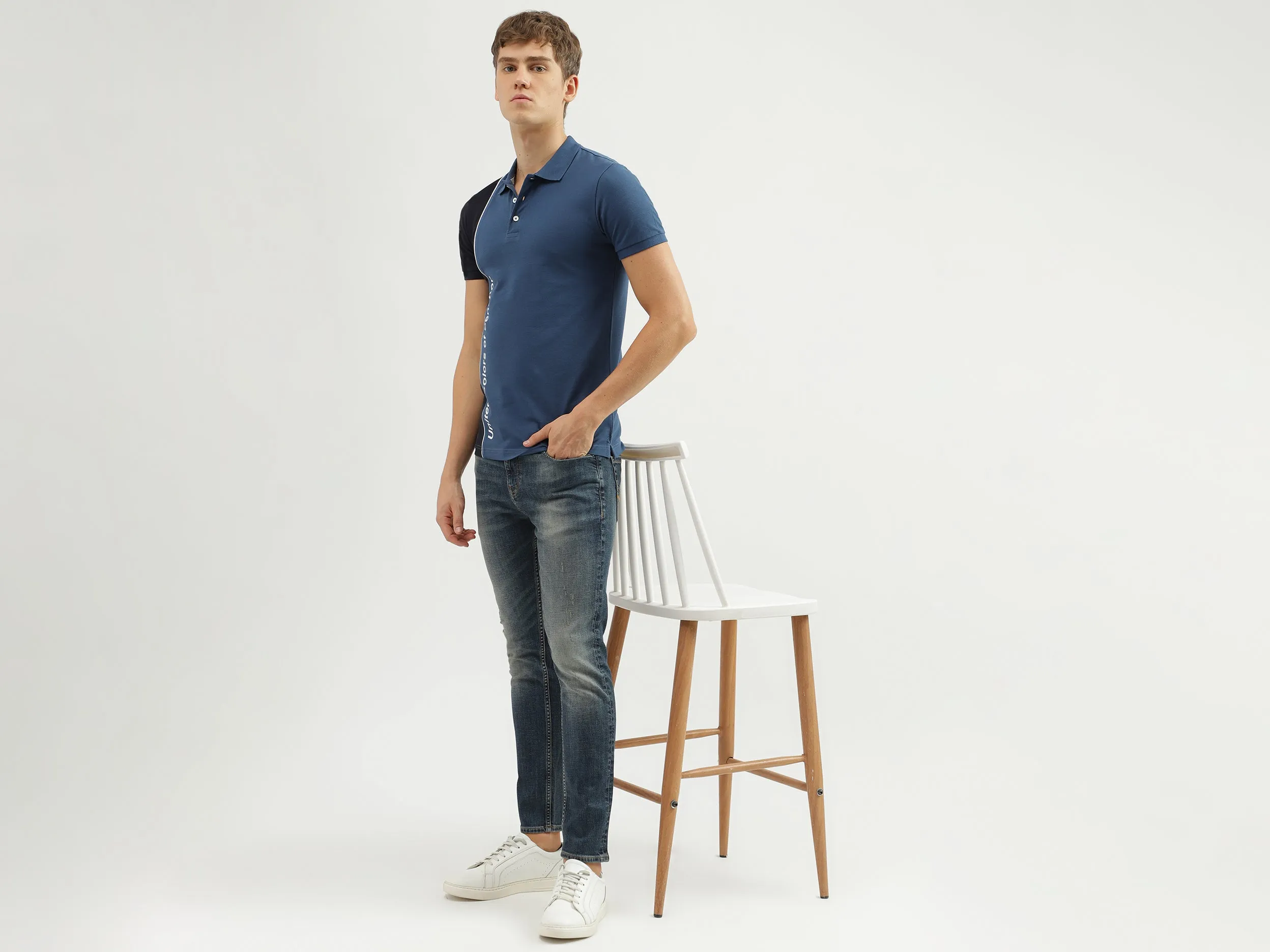 Men's Solid Low Crotch Jeans