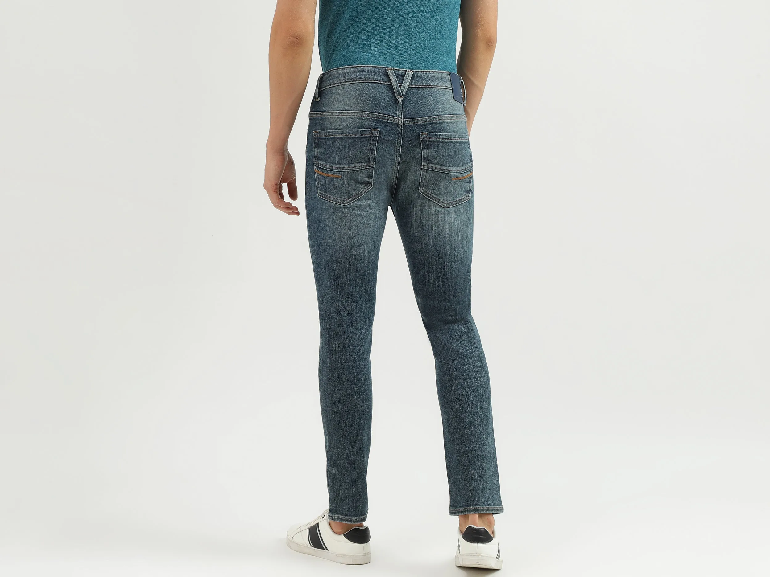 Men's Solid Low Crotch Jeans