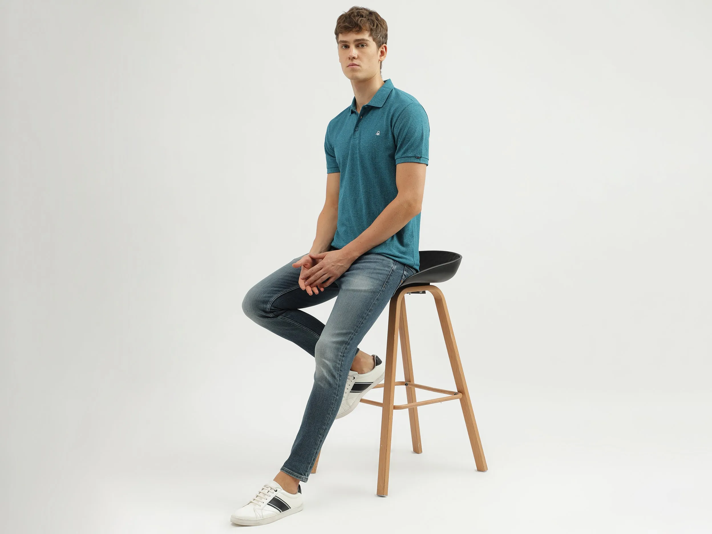 Men's Solid Low Crotch Jeans