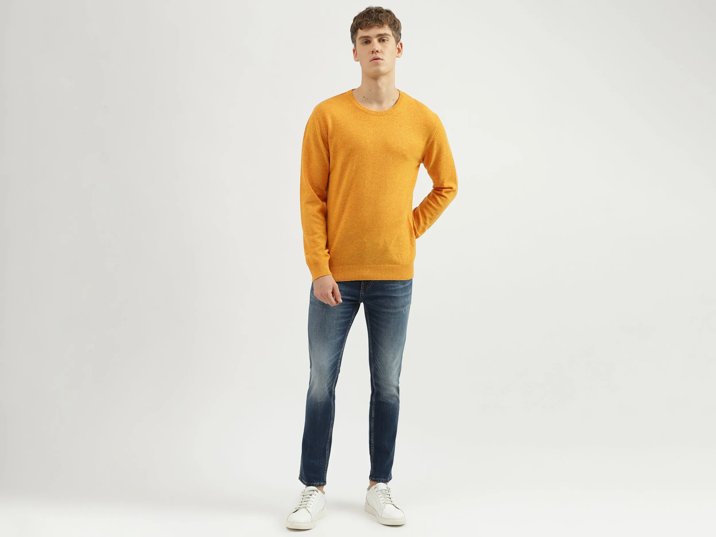 Men's Solid Low Crotch Jeans