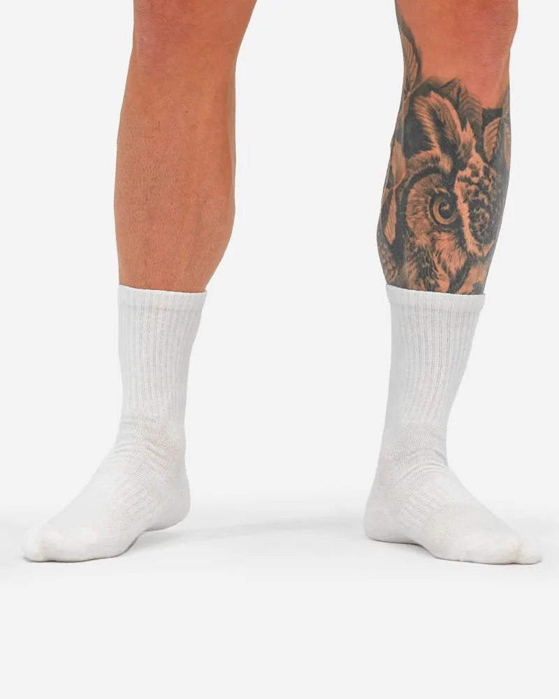 Mid-Rise Socks - White