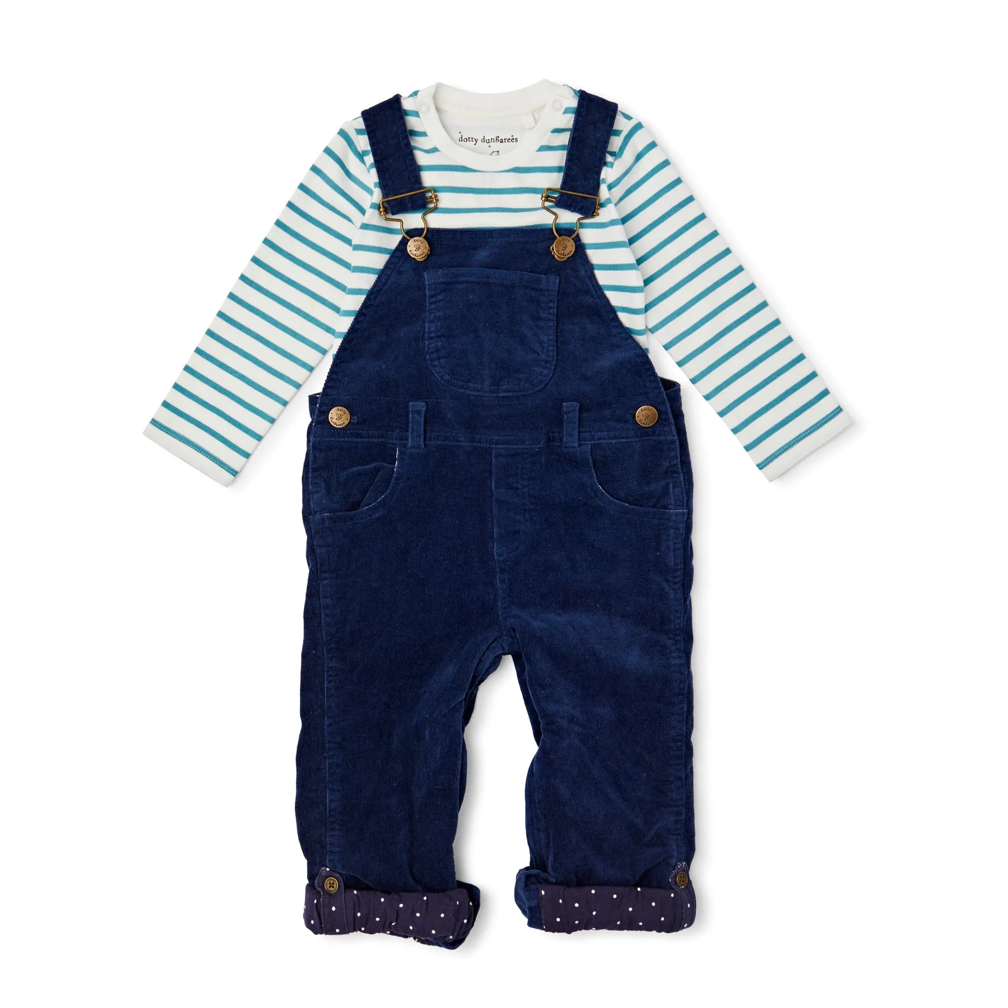 Navy Corduroy Dungarees