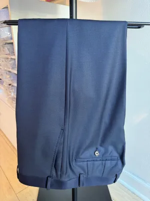 Navy Sharkskin Premium Italian Suit Pants