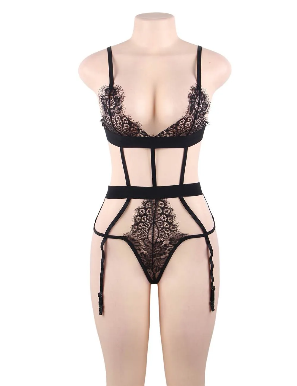 New Love Affair Black Lace Teddy