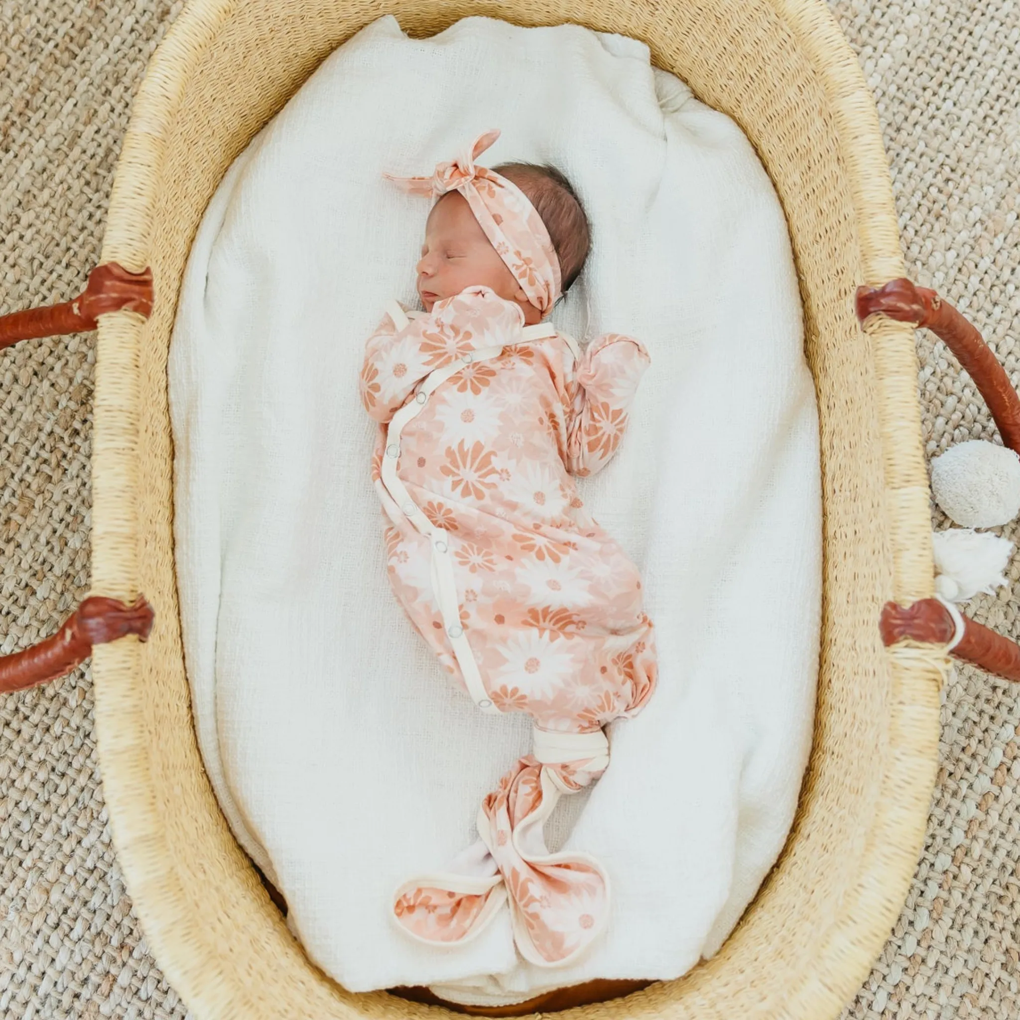 Newborn Knotted Gown - Penny