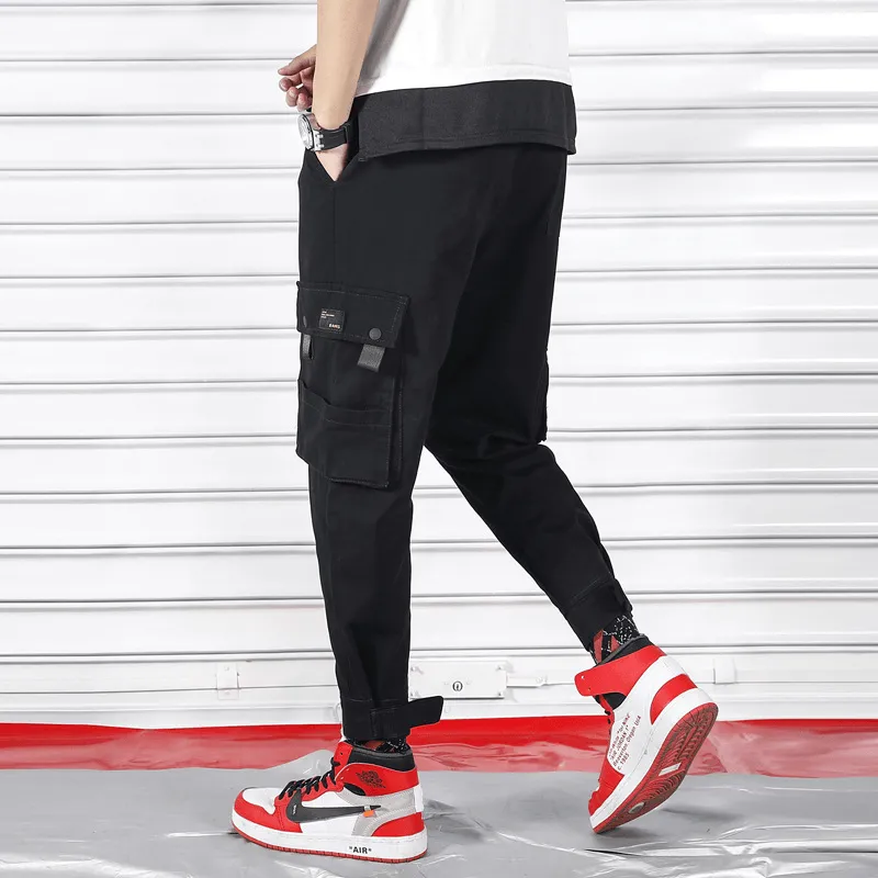 Nine-Point Pants Men'S Trendy Brand Multi-Pocket Overalls