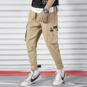 Nine-Point Pants Men'S Trendy Brand Multi-Pocket Overalls