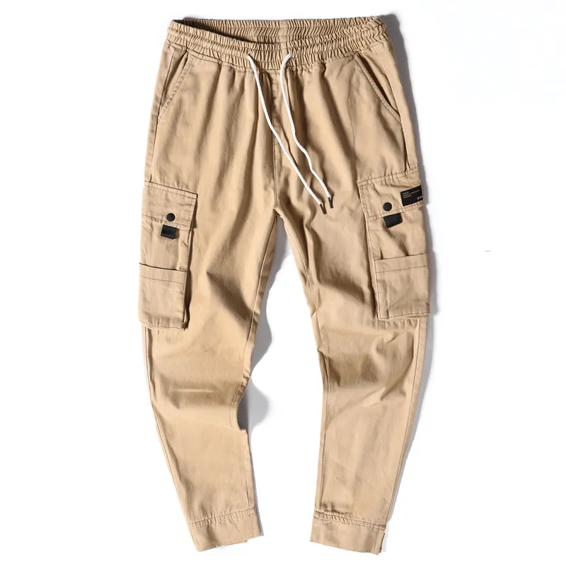Nine-Point Pants Men'S Trendy Brand Multi-Pocket Overalls
