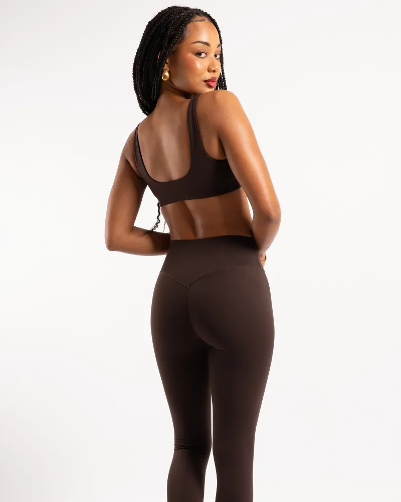 Not Your Basic Leggings - Chocolate (Invisible Scrunch)