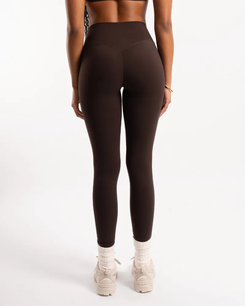 Not Your Basic Leggings - Chocolate (Invisible Scrunch)