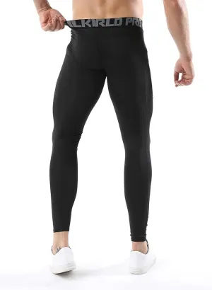 NWT New With Tags Retails $43, SILKWORLD Men's Compression Pants Base layer Cool Dry Sports Tights Leggings, Black, Men's Sz XXL