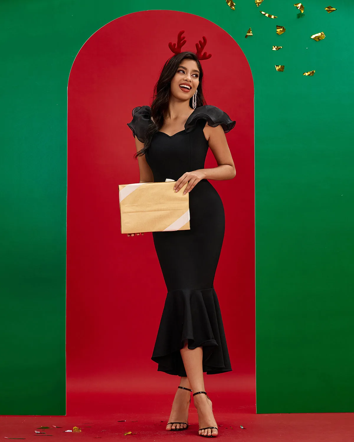 Off Shoulder Fishtail Bandage Dress