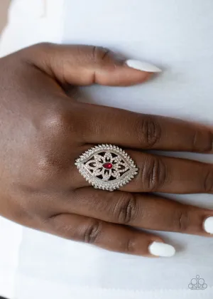 Paparazzi - Glammed Up Gardens - Red Ring