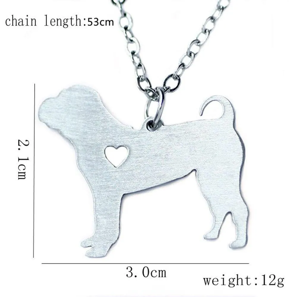 Personalized Stainless Steel Fox Terrier Puppy Pendant Necklace for Women, Christmas Gift for Dog Lovers