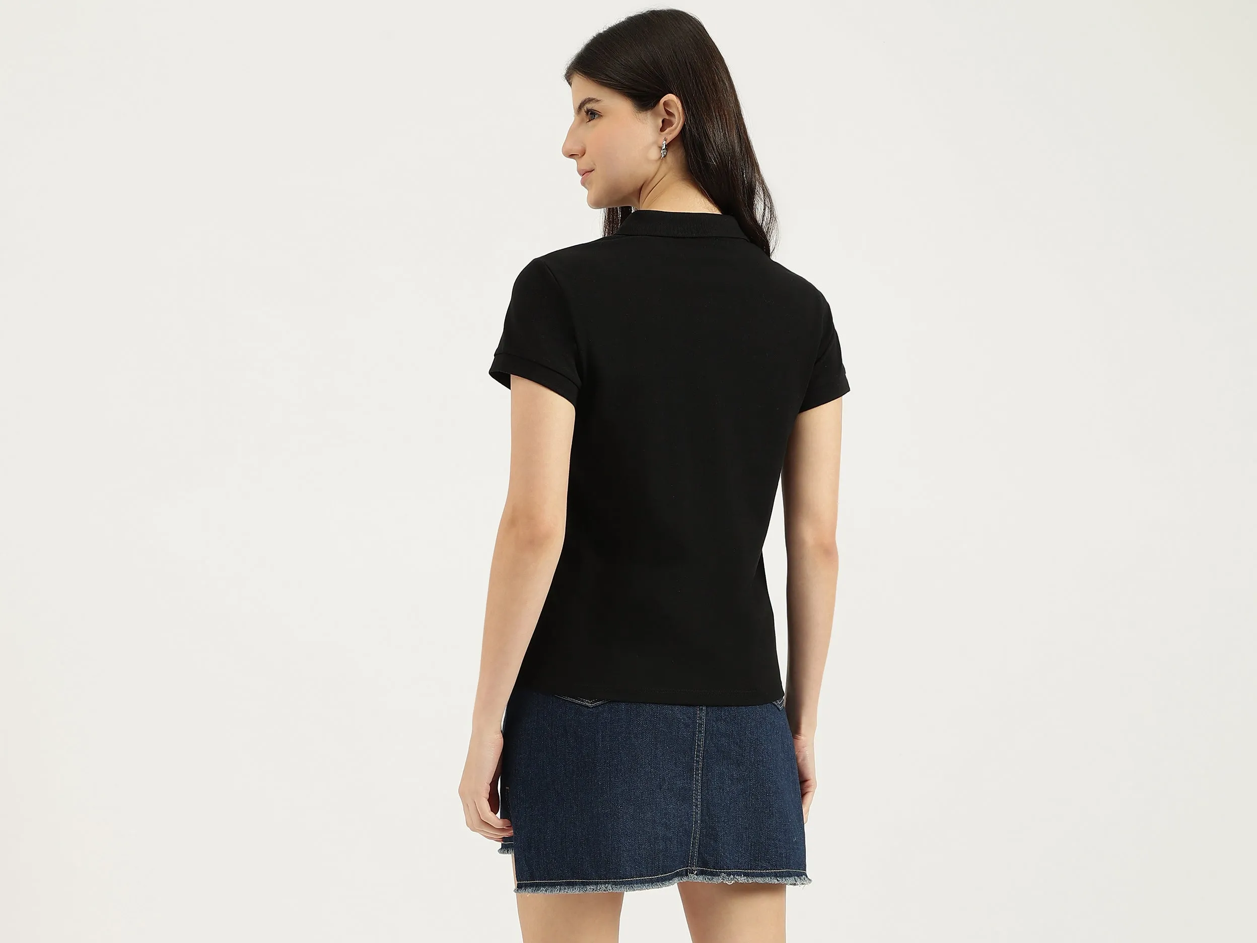 Polo Neck Solid T-Shirt