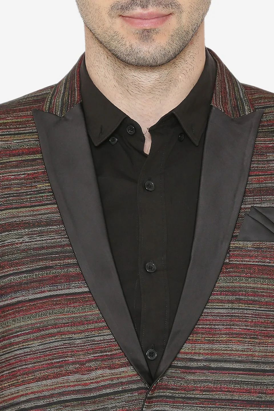 Polyester Cotton Fabric Brown Blazer