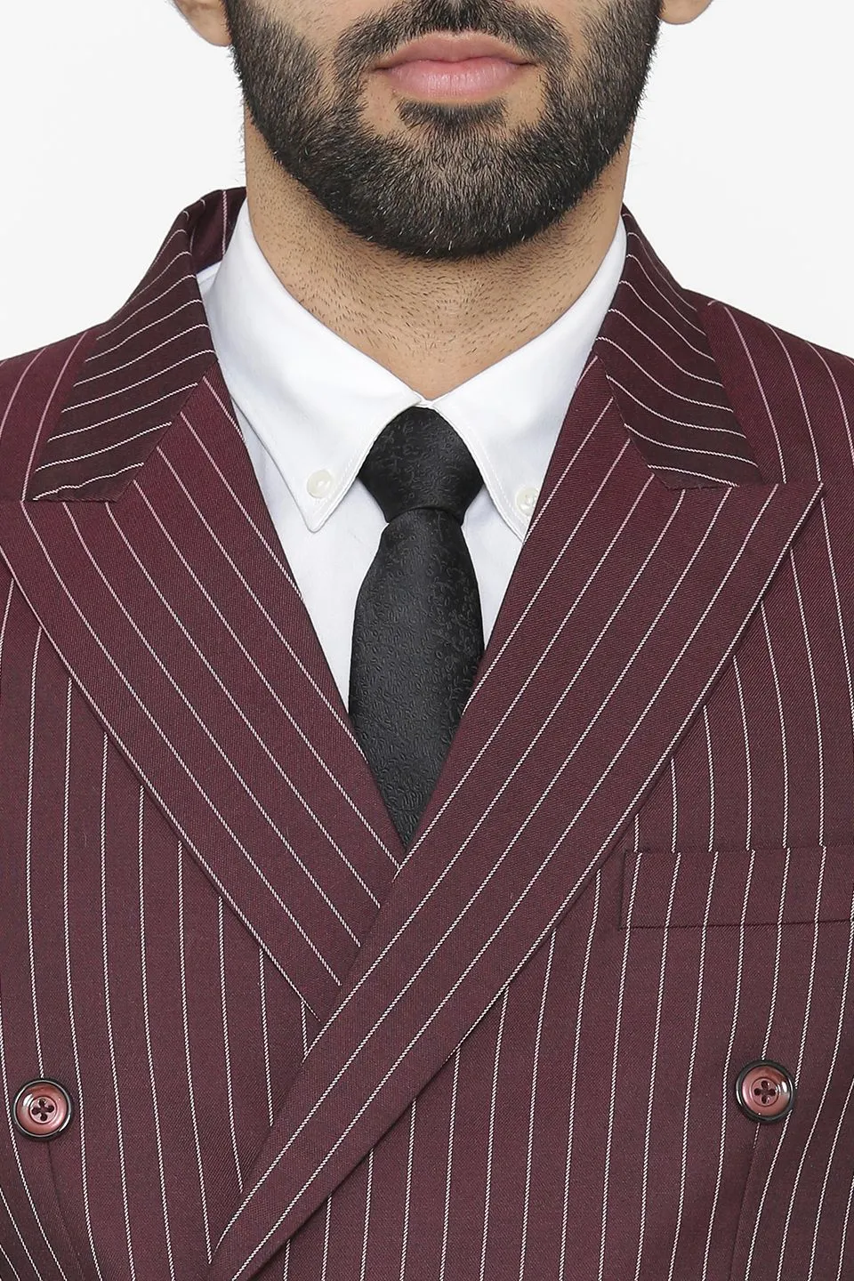 Polyester Cotton Red Suit