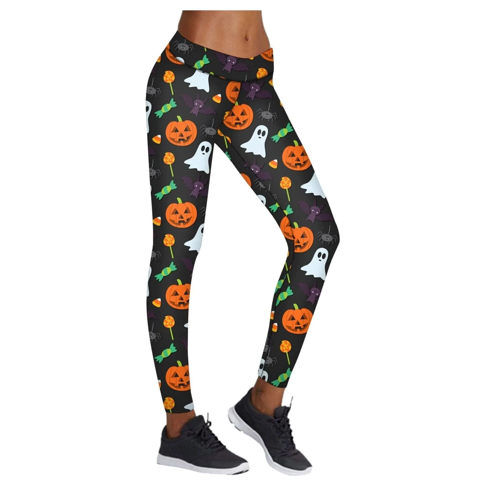 Printed Leggings Halloween Sports Yoga Pants High Stretch Pencil Pants