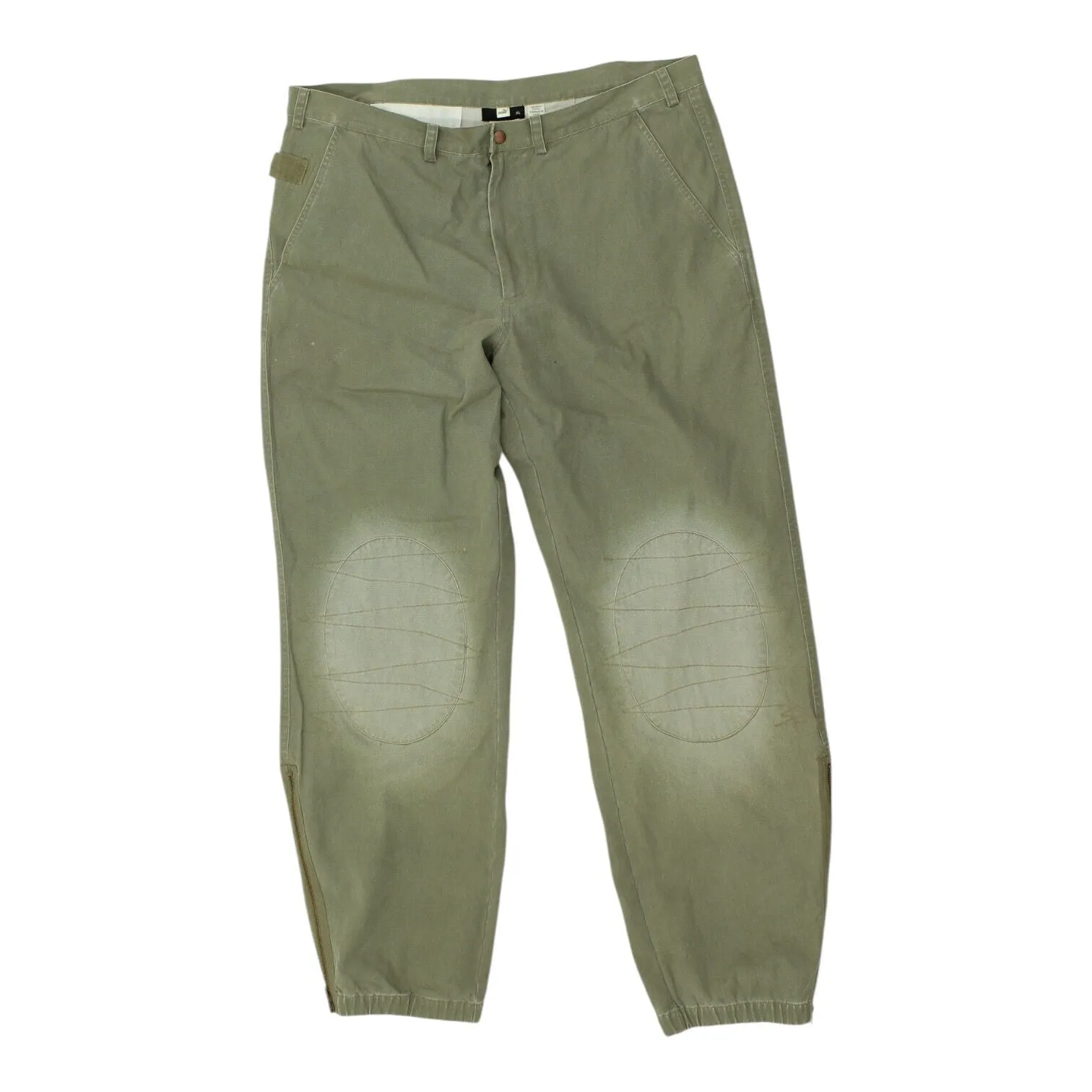 Puma Green Trousers | Vintage Mens Sports Designer Casual Cargo Pants Cuffed