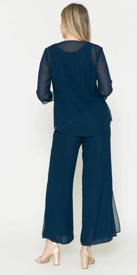 Sally Fashion 8844 Pant Suit Set Includes Jacket and Top
