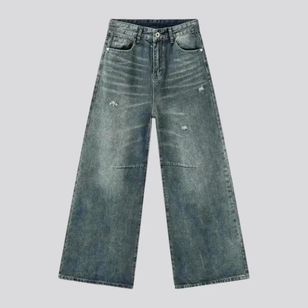 Sanded fashion men's jeans