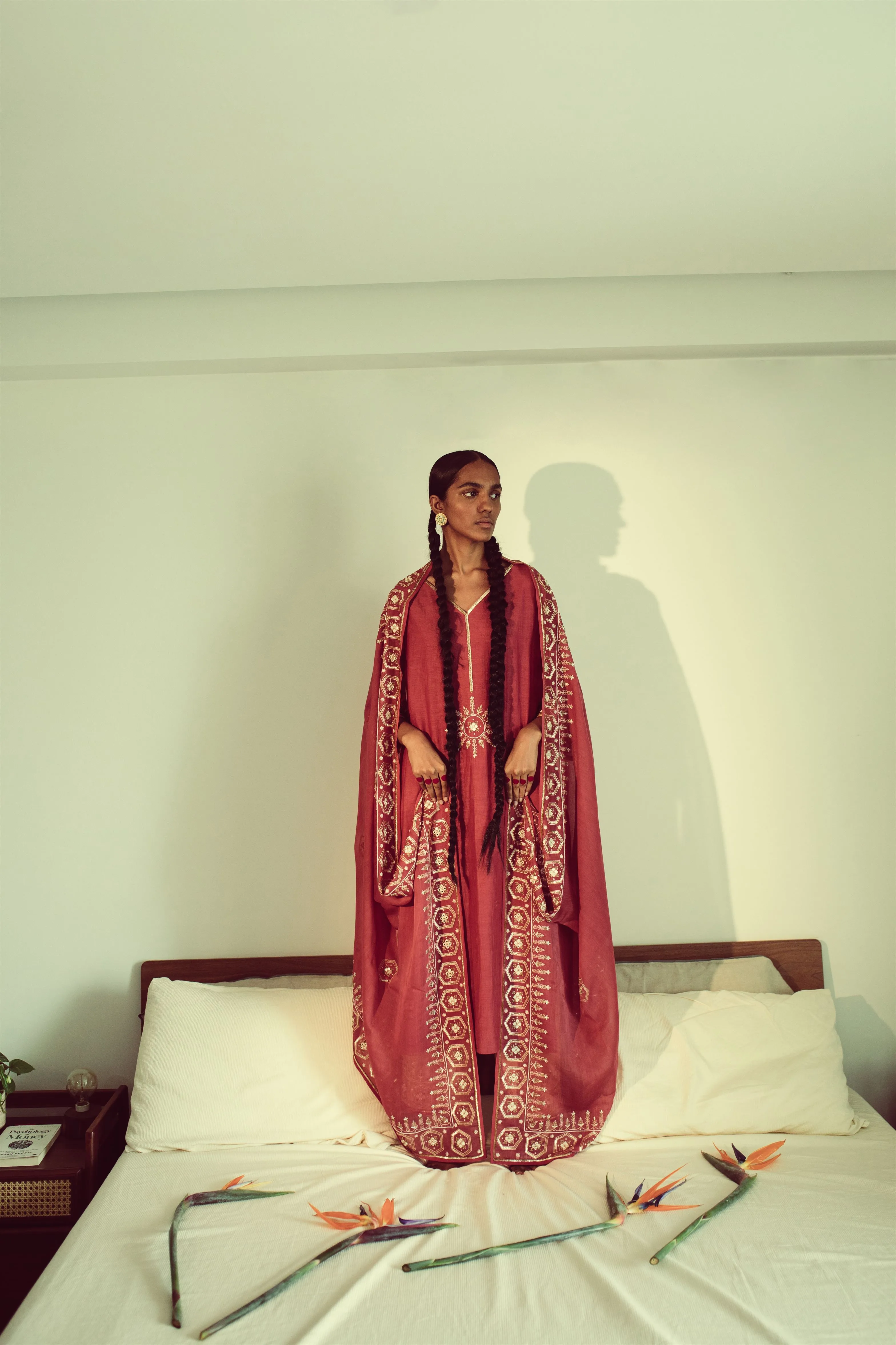 Sarang Kaur Summerhill Watermelon and Mango Jaipuri Kurta Set Chanderi silk Pants Cotton silk Chandni SK01300