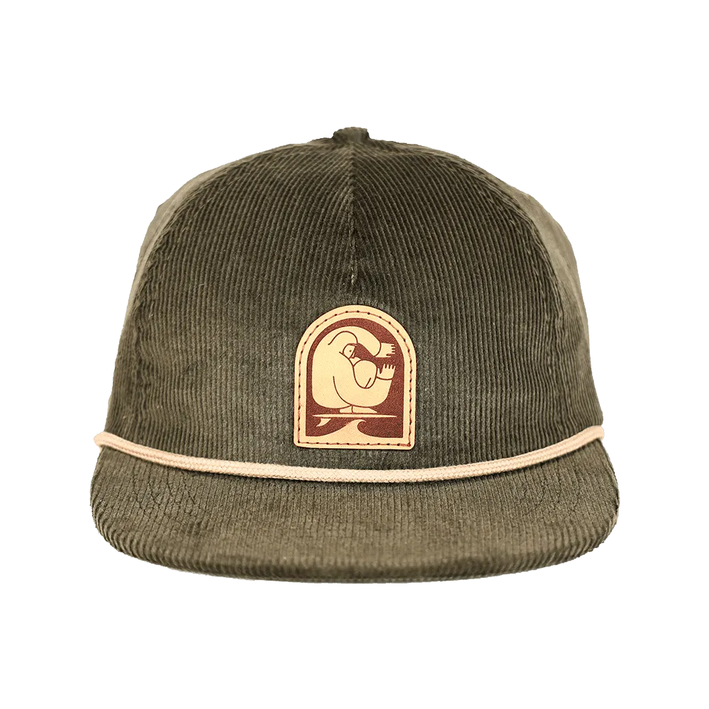 Seaside Hemp Corduroy Strapback | Green