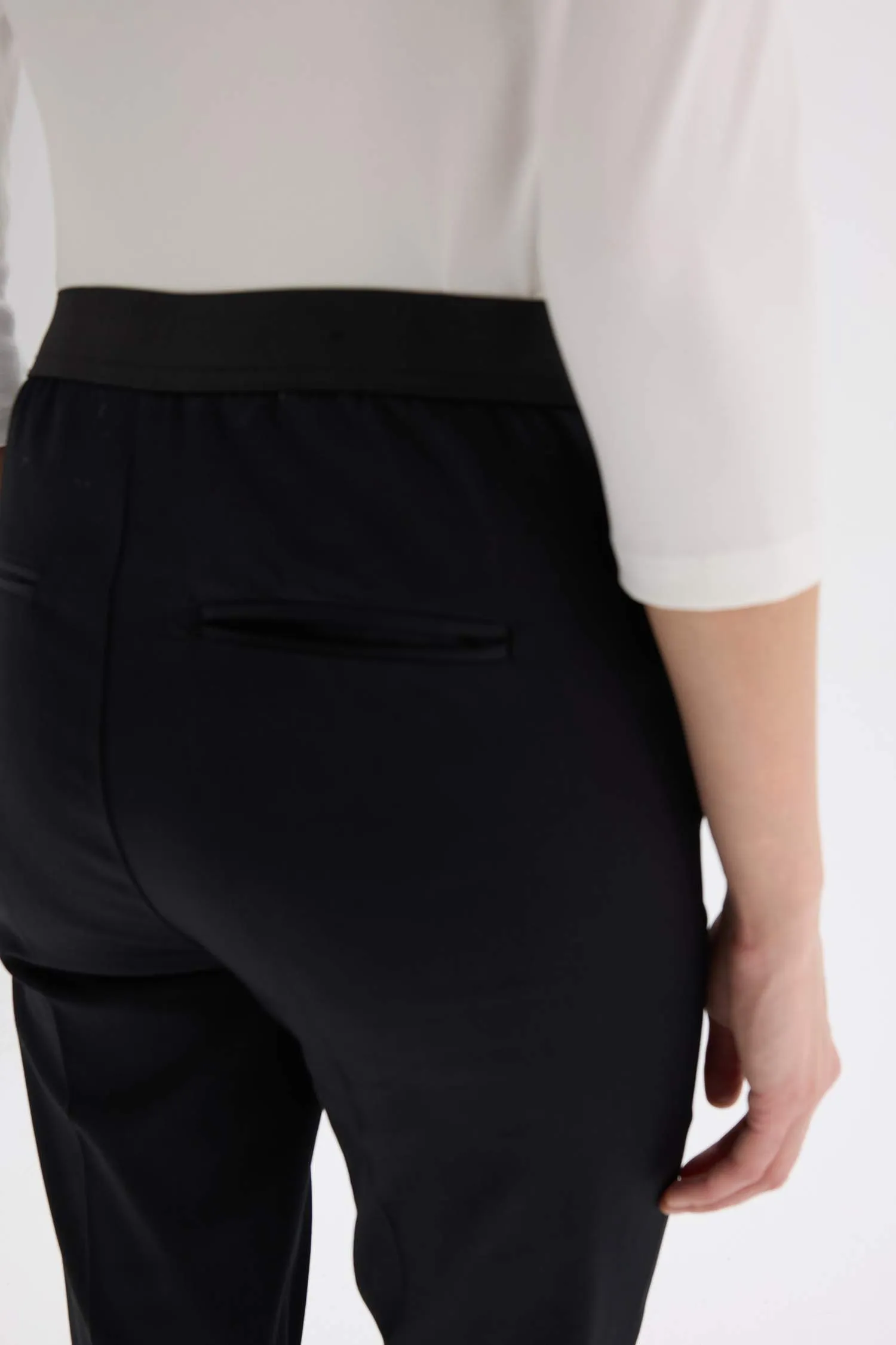 Sigaret Normal Waist Plain Leg Satin Fabric Pants