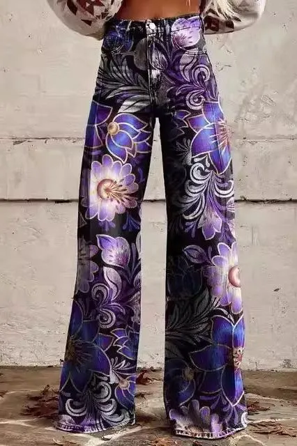 Skinny colorful flowered Loose Pant