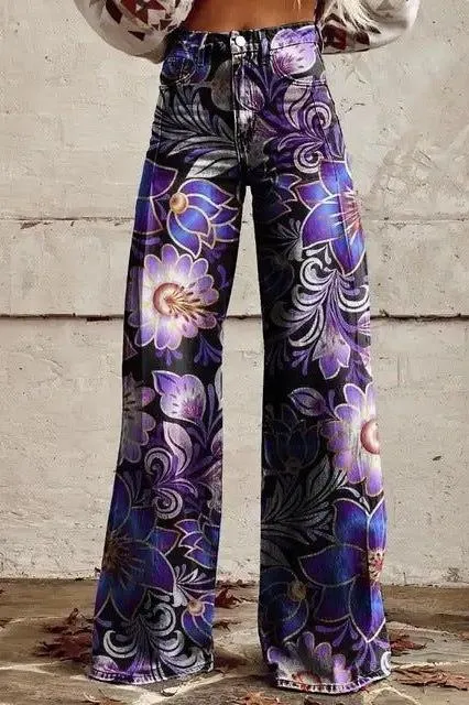 Skinny colorful flowered Loose Pant